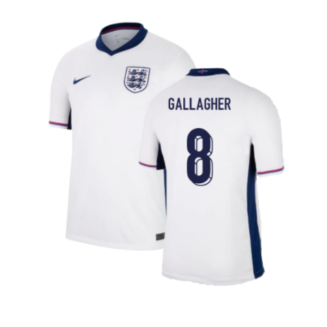 England Conor Gallagher 8 Home Soccer Jersey Euro 2024