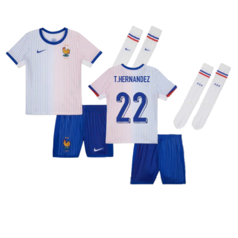 France Theo Hernández 22 Kids Away Soccer Jersey Euro 2024