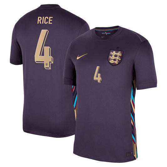 England Declan Rice 4 Away Soccer Jersey Euro 2024