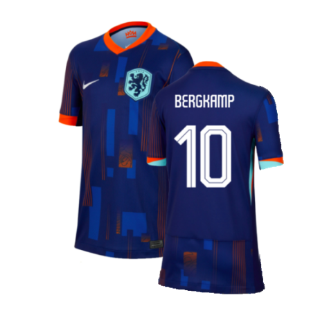 Netherlands Dennis Bergkamp 10 Away Soccer Jersey Euro 2024